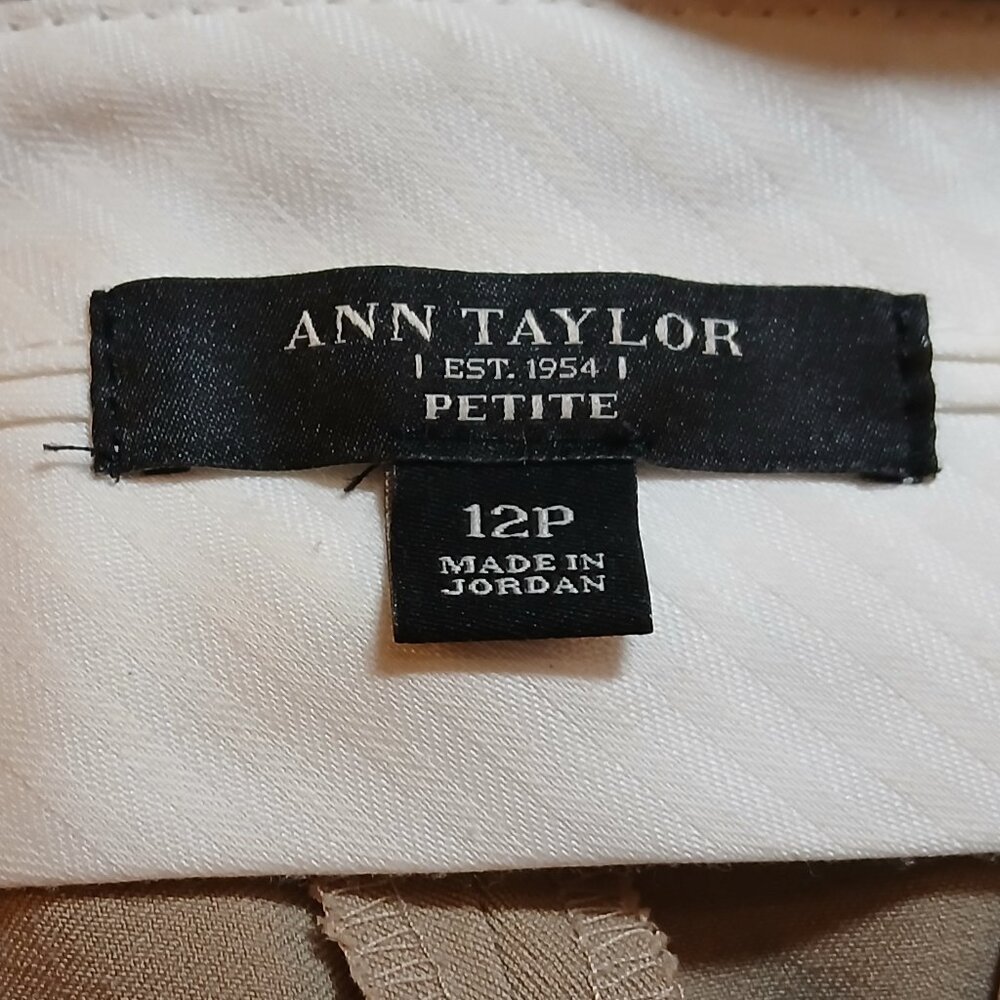 ANN TAYLOR Tan Wide Leg Dress Trousers - Picture 4 of 10